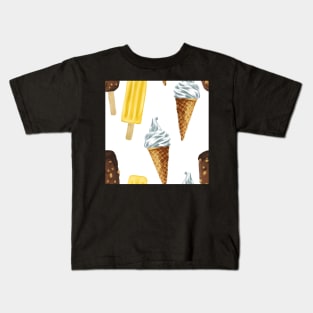 Ice cream on white Kids T-Shirt